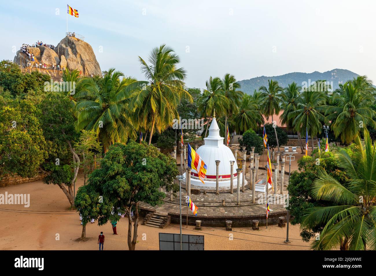 Buddhist temple in Mihintale ancient city near Anuradhapura, Sri Lanka. - Stock Image