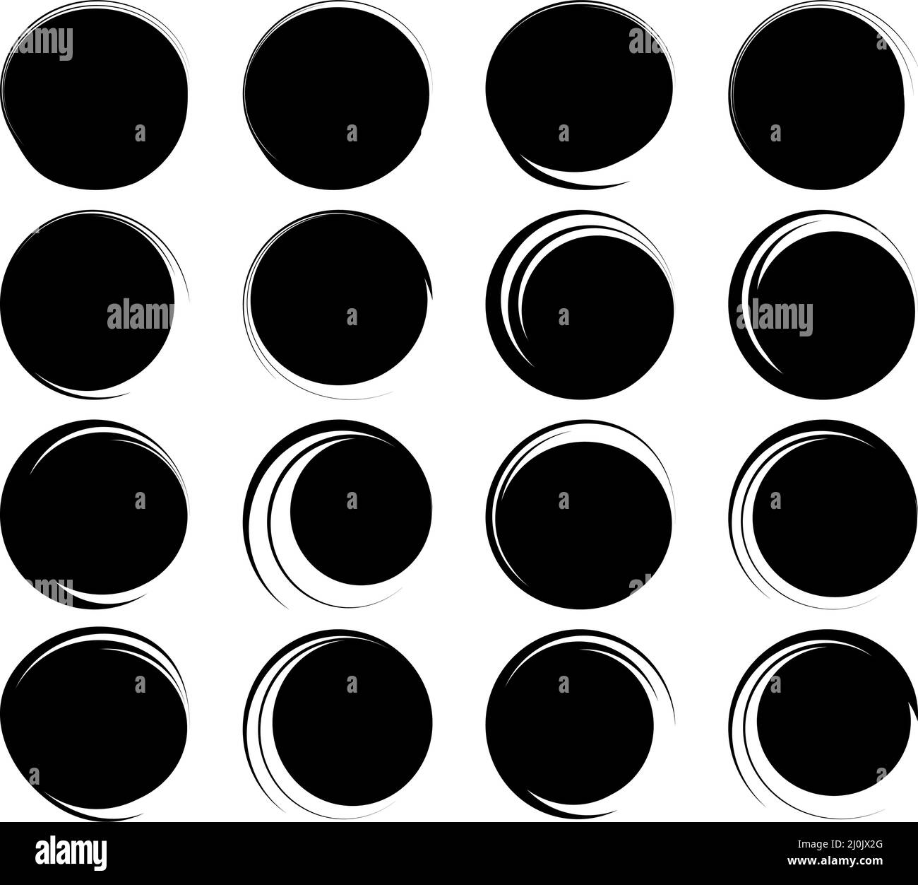 Black and white abstract circles. Circular spiral, swirl, twirl and ...