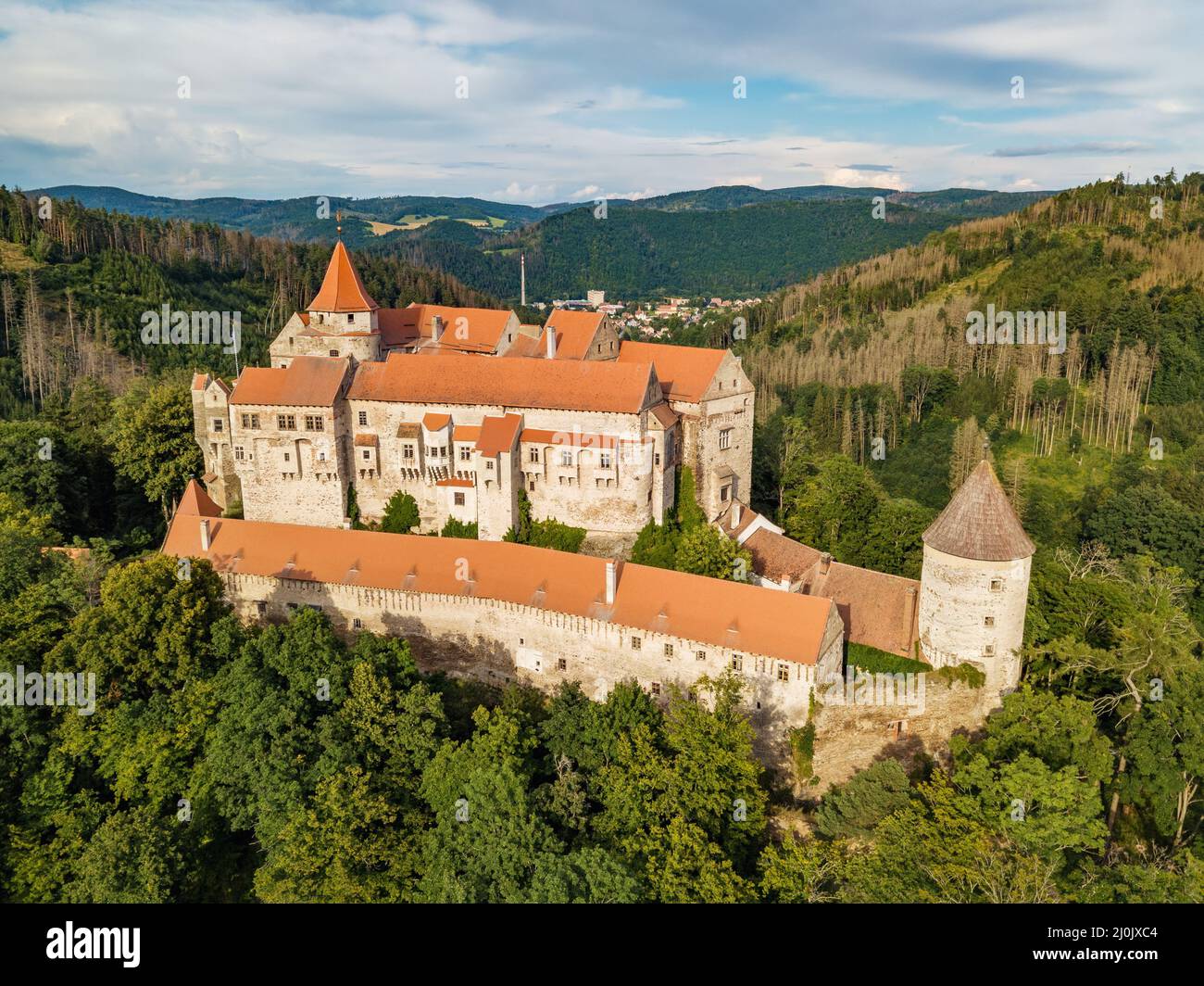 Historical medieval castle Pernstejn, Czech Republic Stock Photo