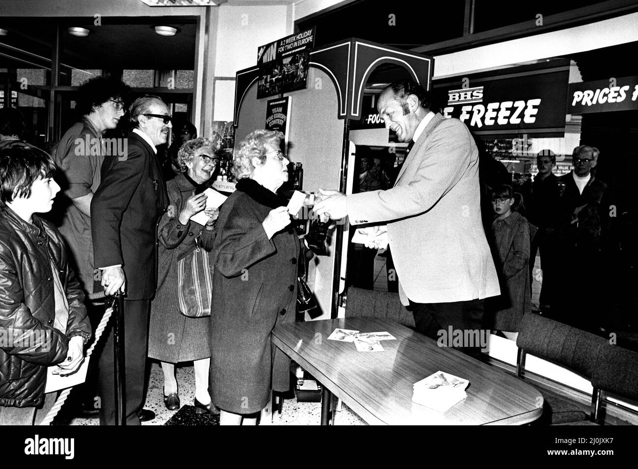 Boxer Henry Cooper visited British Home Stores in Newcastle on 22nd