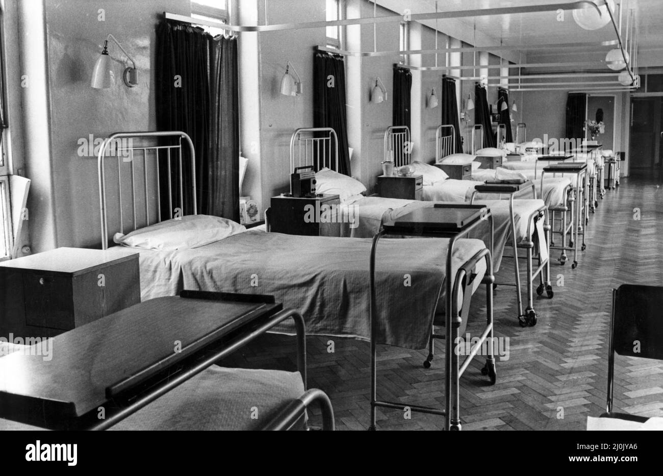 Empty beds in Ward 27 at the Newcastle General Hospital. Circa 1982