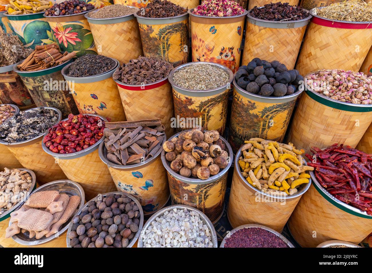Dubai Spice Souk. Traditional bazaar in Dubai, United Arab Emirates