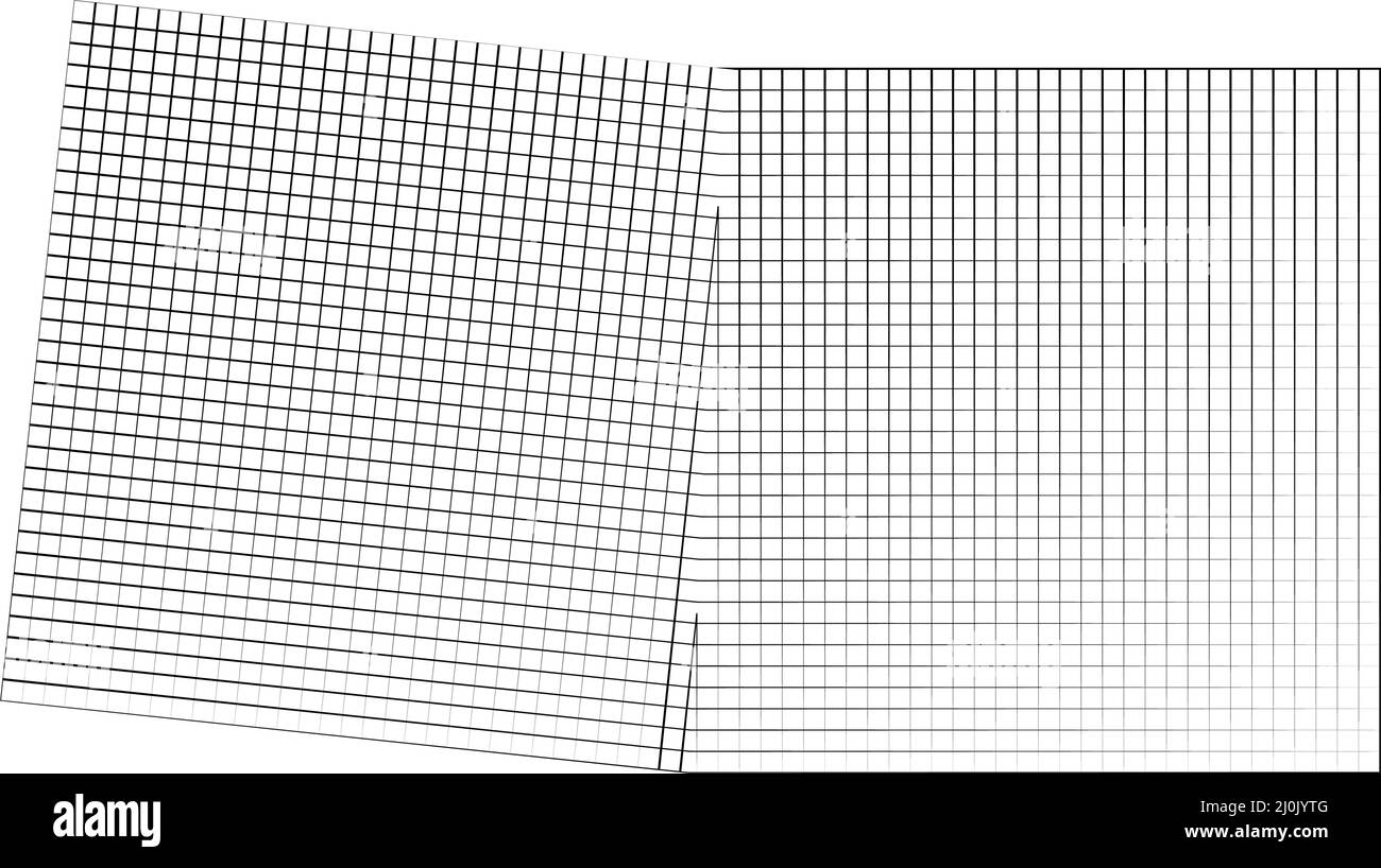 Mirrored, tweaked irregular grid, mesh, grating and lattice geometric ...