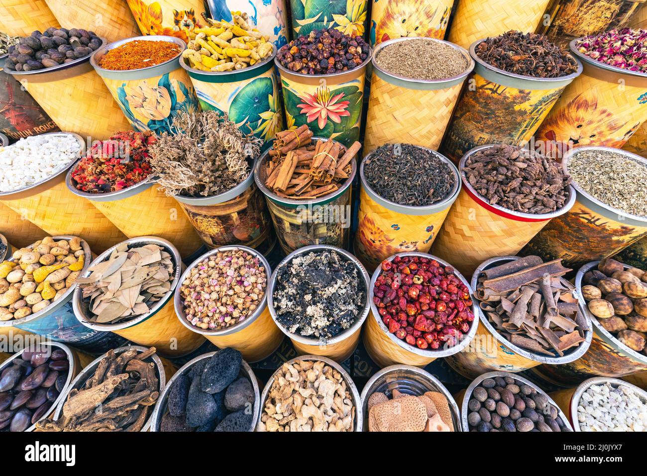Dubai Spice Souk. Traditional bazaar in Dubai, United Arab Emirates