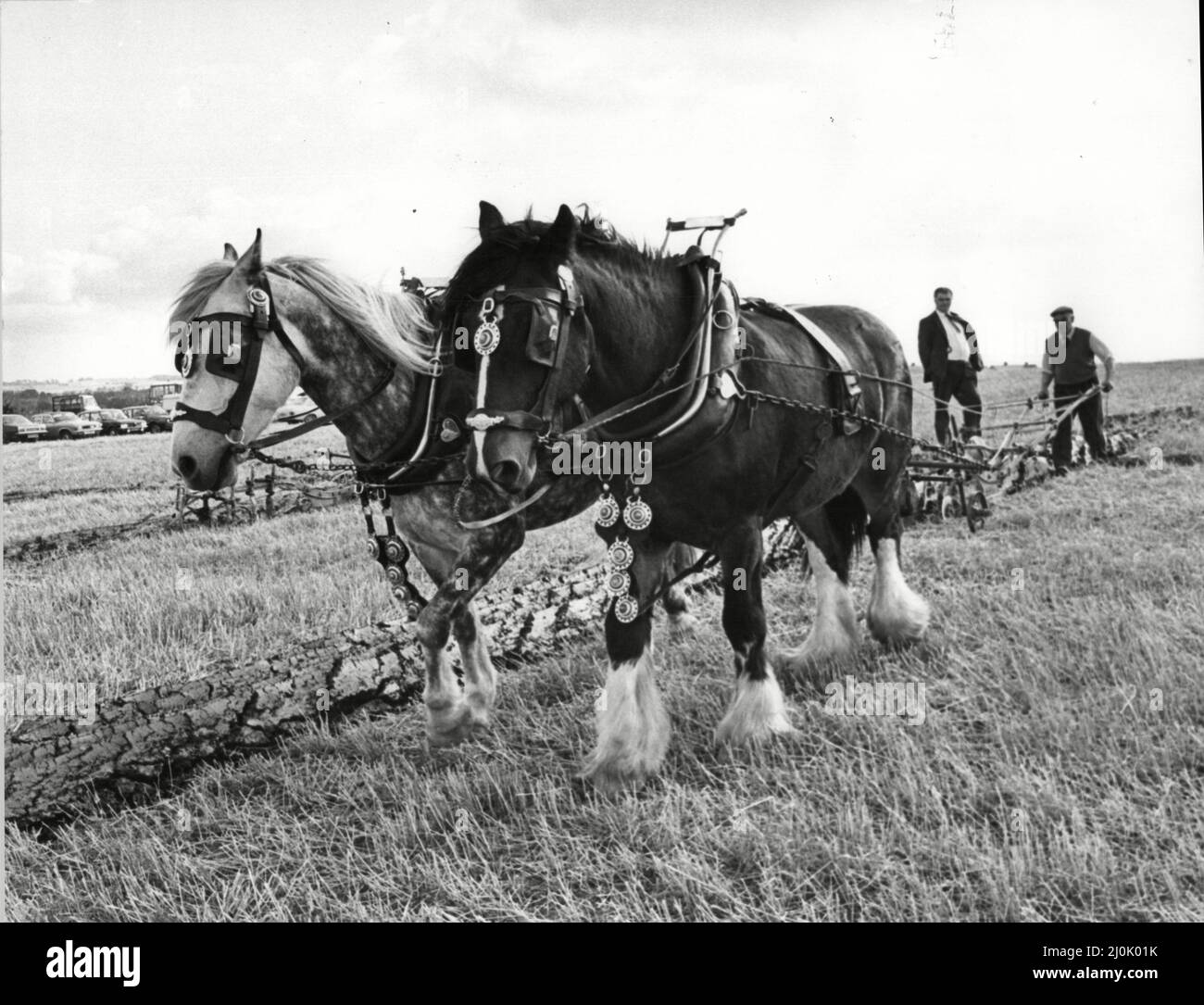 West Hallam Ploughing 15th September 1980 Stock Photo Alamy