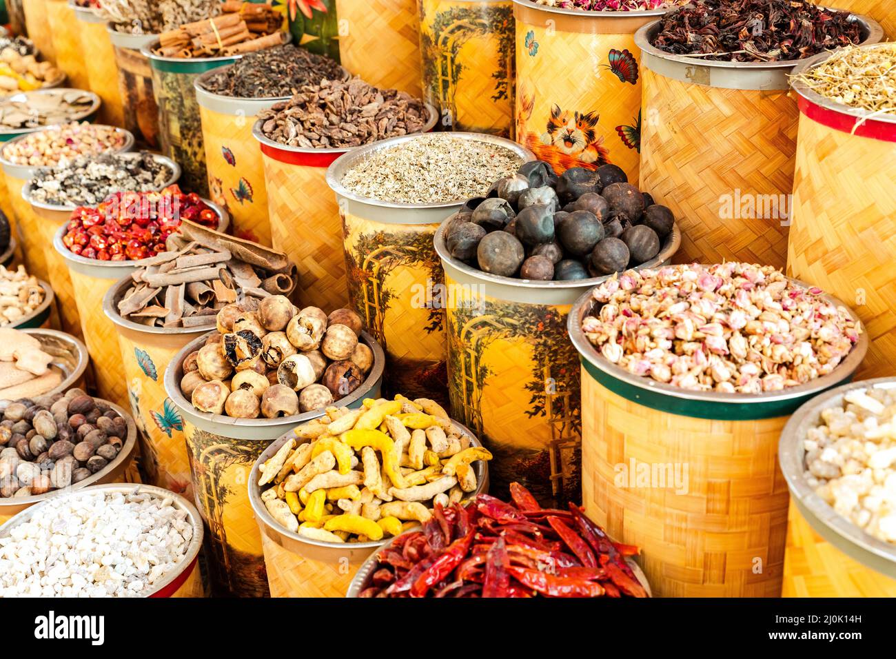 Dubai Spice Souk. Traditional bazaar in Dubai, United Arab Emirates