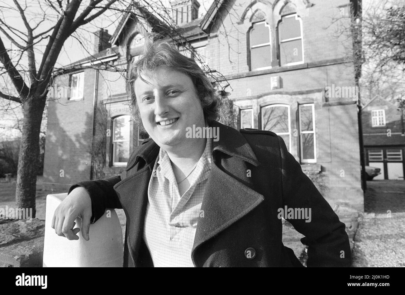 British darts player Eric Bristow pictured outside his newly purchased 19th century country retreat in Staffordshire.21st December 1982. Stock Photo