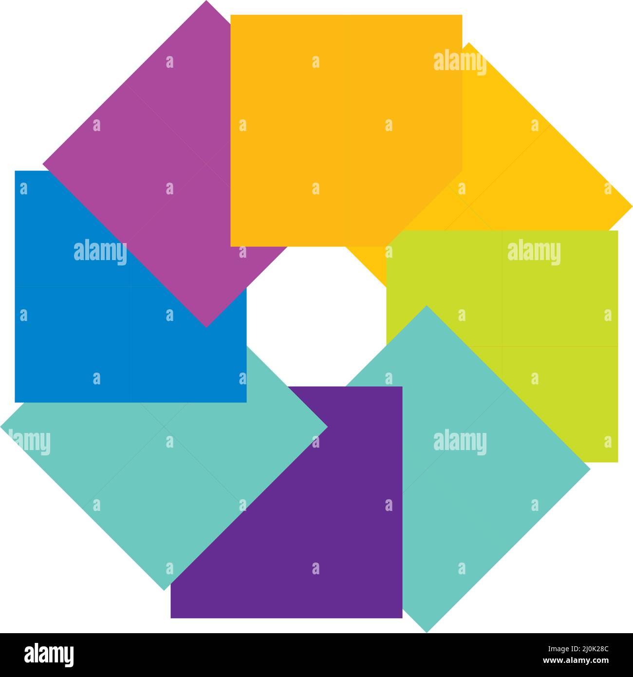 Abstract colorful, vivid, vibrant angular, geometric design element ...