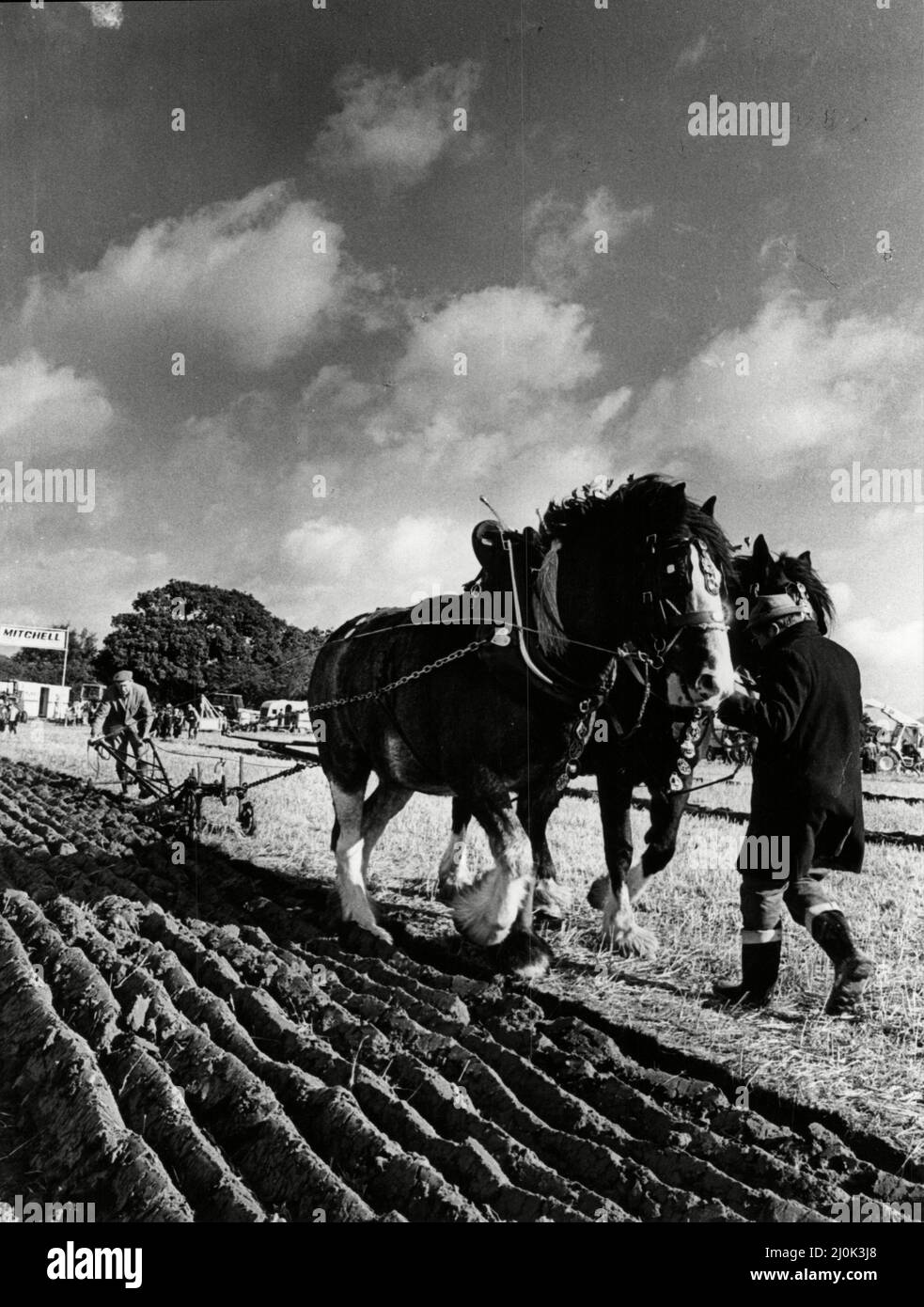 West Hallam Ploughing competition 15th October 1981 Stock Photo Alamy