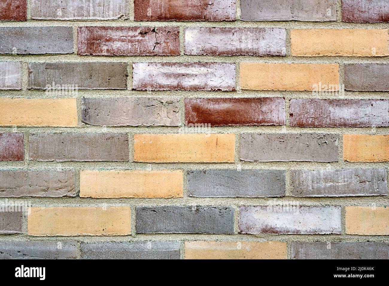 Background from a multicolored brick wall Stock Photo
