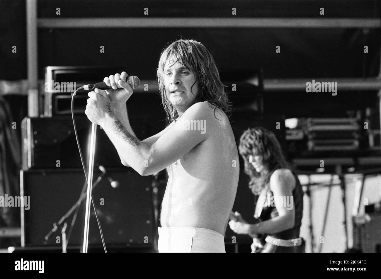 Ozzy Osbourne singer with Black Sabbath pop rock group in 1981 Stock Photo  - Alamy