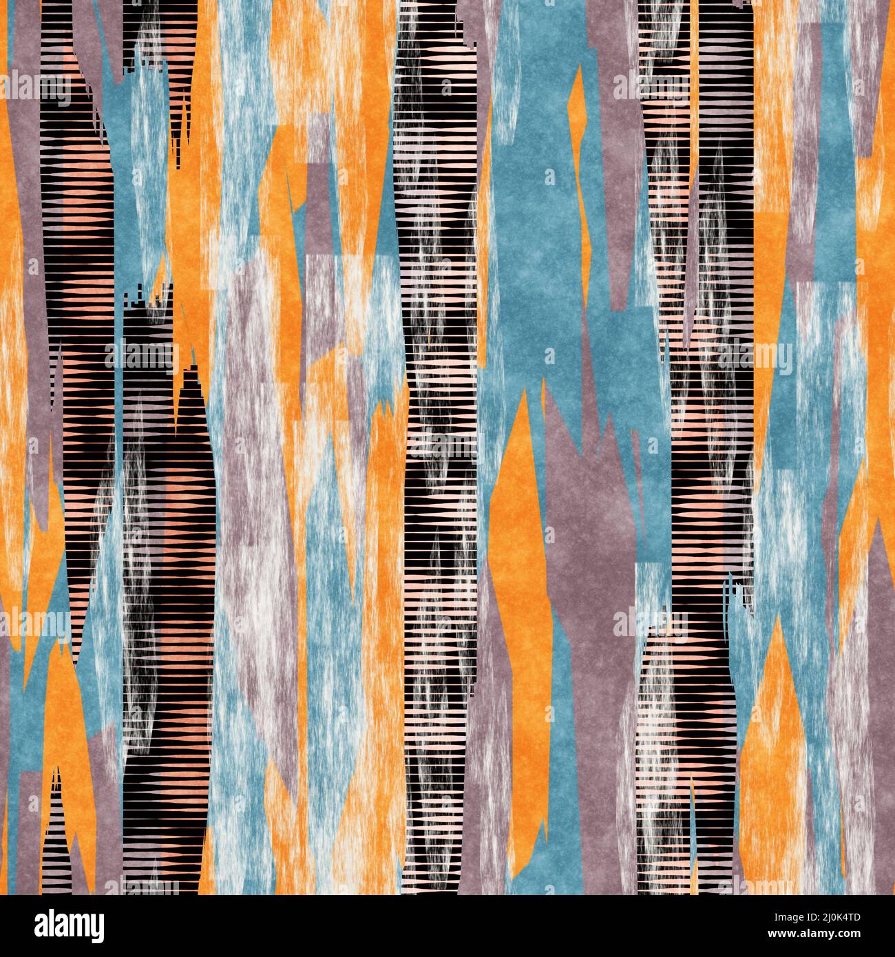 Seamless paper strip collage surface pattern design for print. High