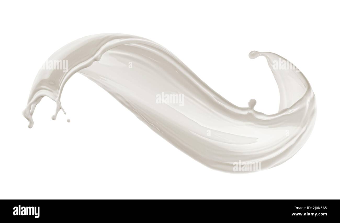 Milk splash isolated on white background Stock Photo