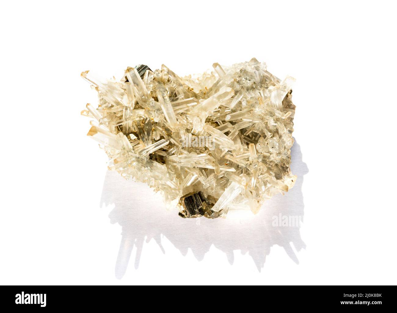 Quartz gemstone on a white background Stock Photo - Alamy