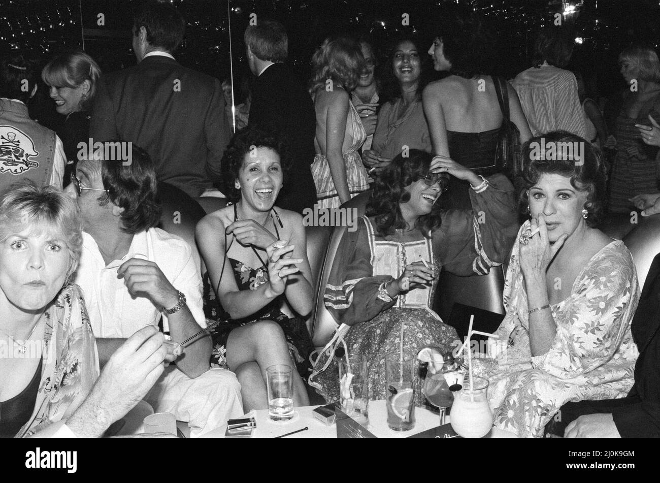 Pat Phoenix and guests at the new nightclub Stringfellows in Covent ...