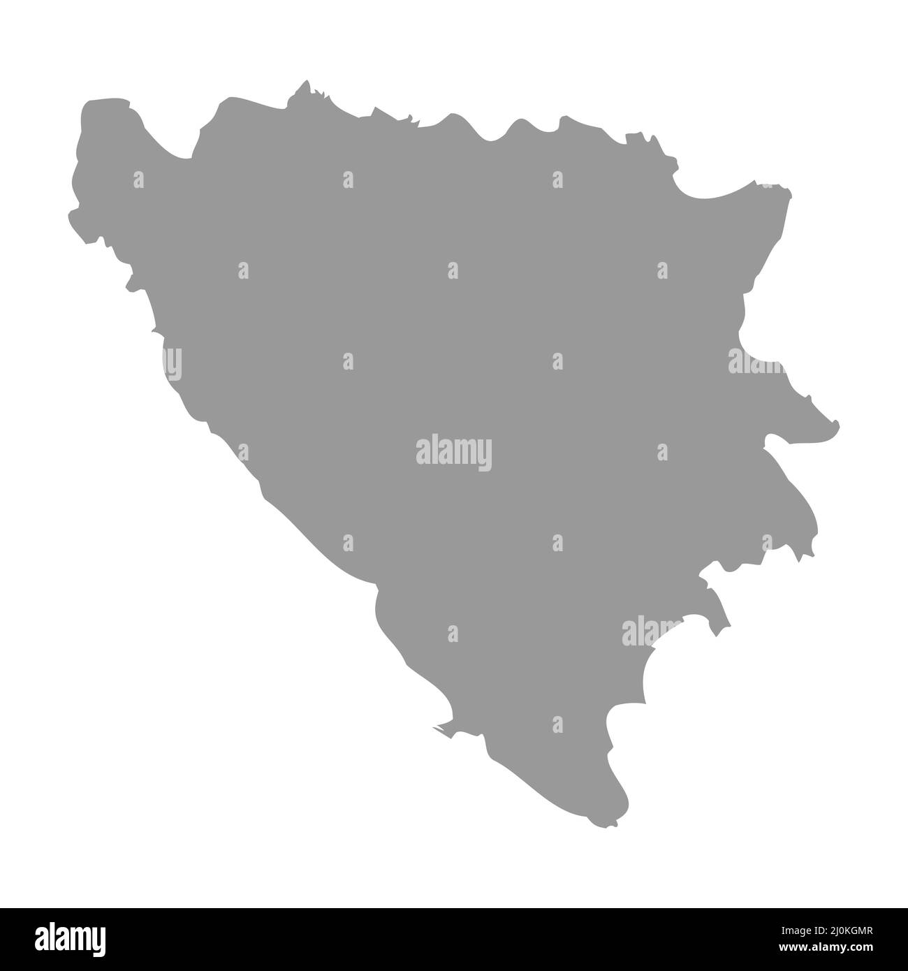 Bosnia and Herzegovina vector country map silhouette Stock Vector