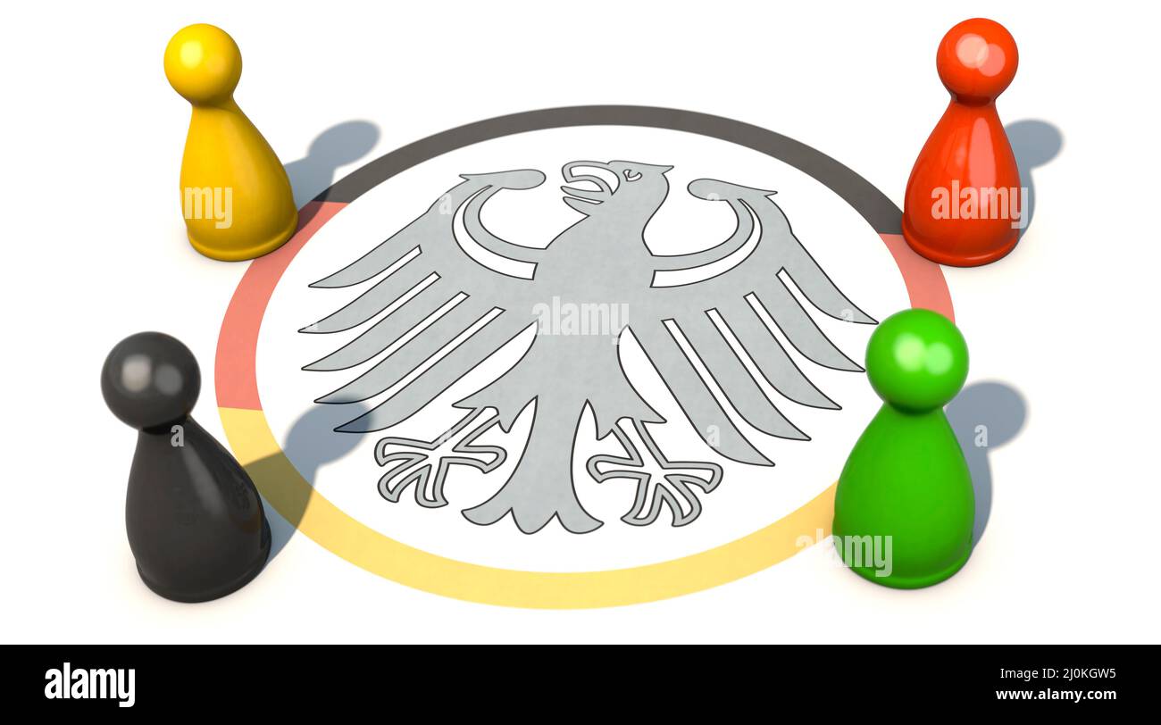Coalition talks between CDU, SPD, FDP and the Greens in Germany Stock Photo
