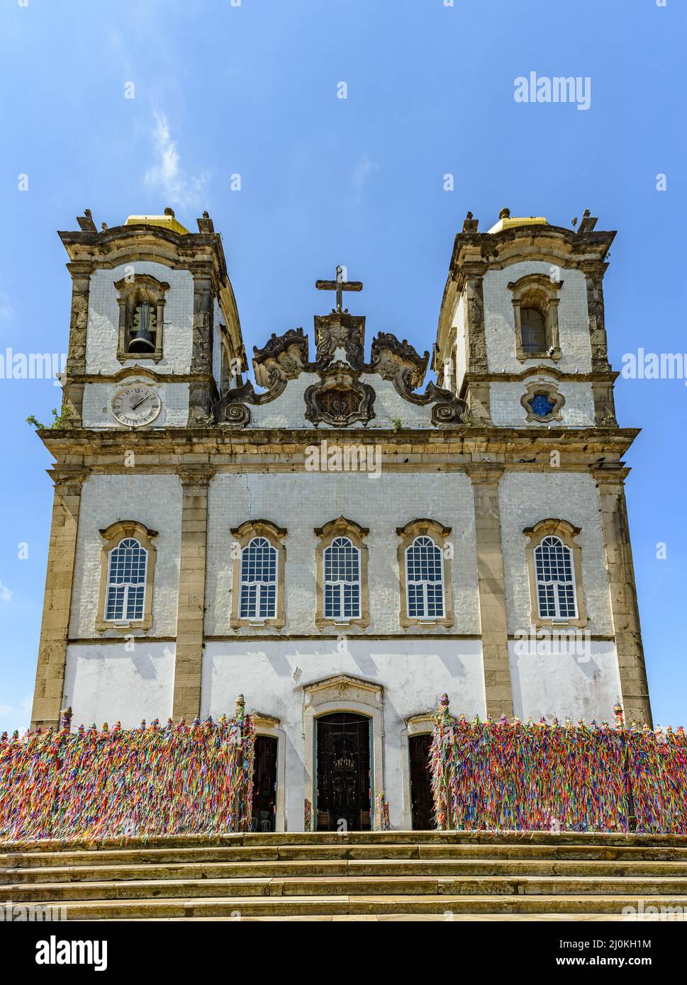 Famous church of Nosso Senhor do Bonfim in Salvador, Bahia Stock Photo