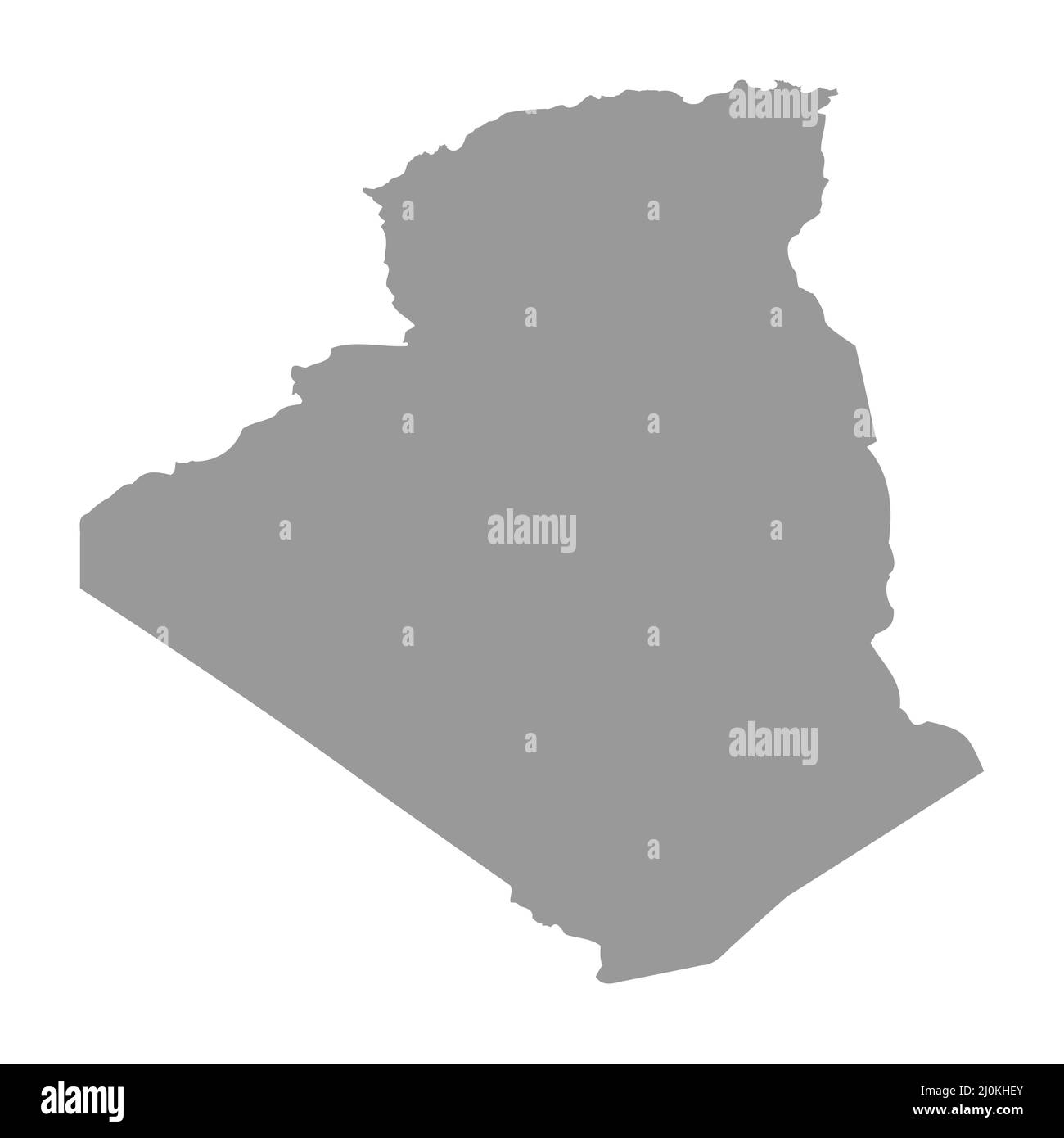 Algeria vector country map silhouette Stock Vector