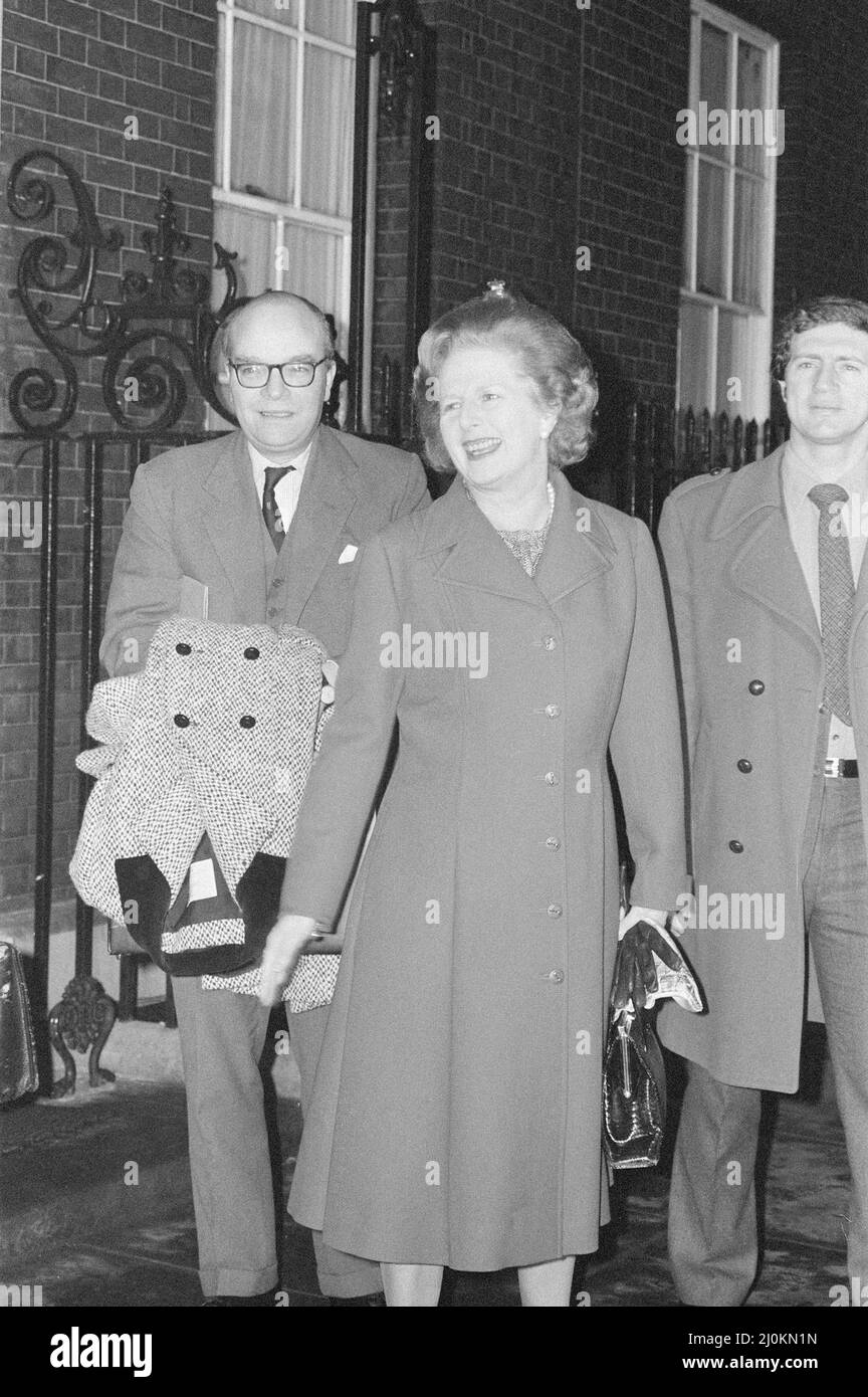 Margaret Thatcher PM pictured outside Downing Street, London, 15th ...
