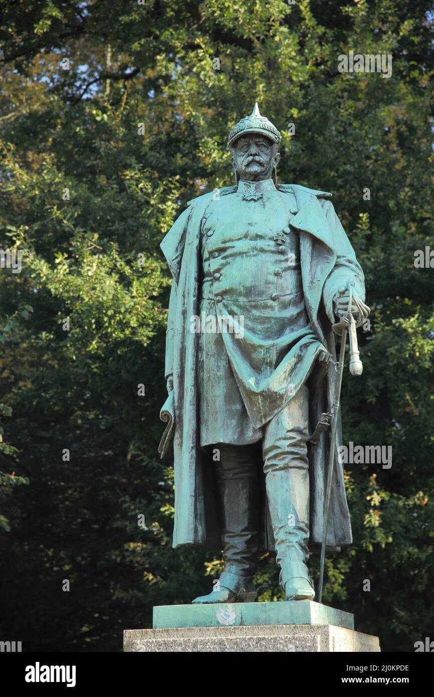 Statue of Otto von Bismarck 1815-1898 in Höchst, Frankfurt, Hesse ...