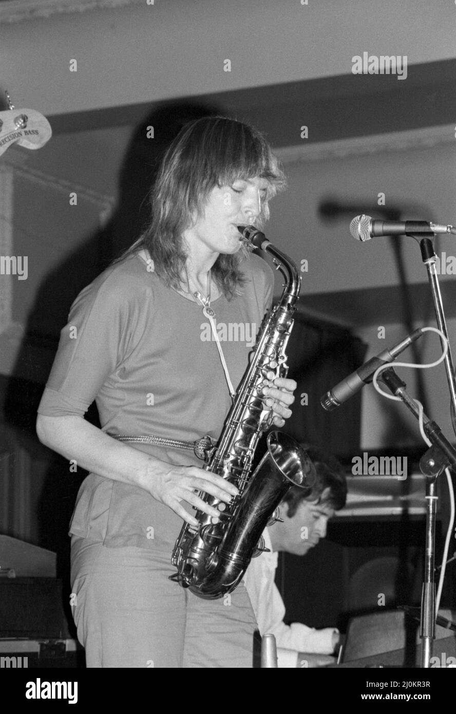 English musician Barbara Thompson, MBE performing in London, England in  1986 Stock Photo - Alamy