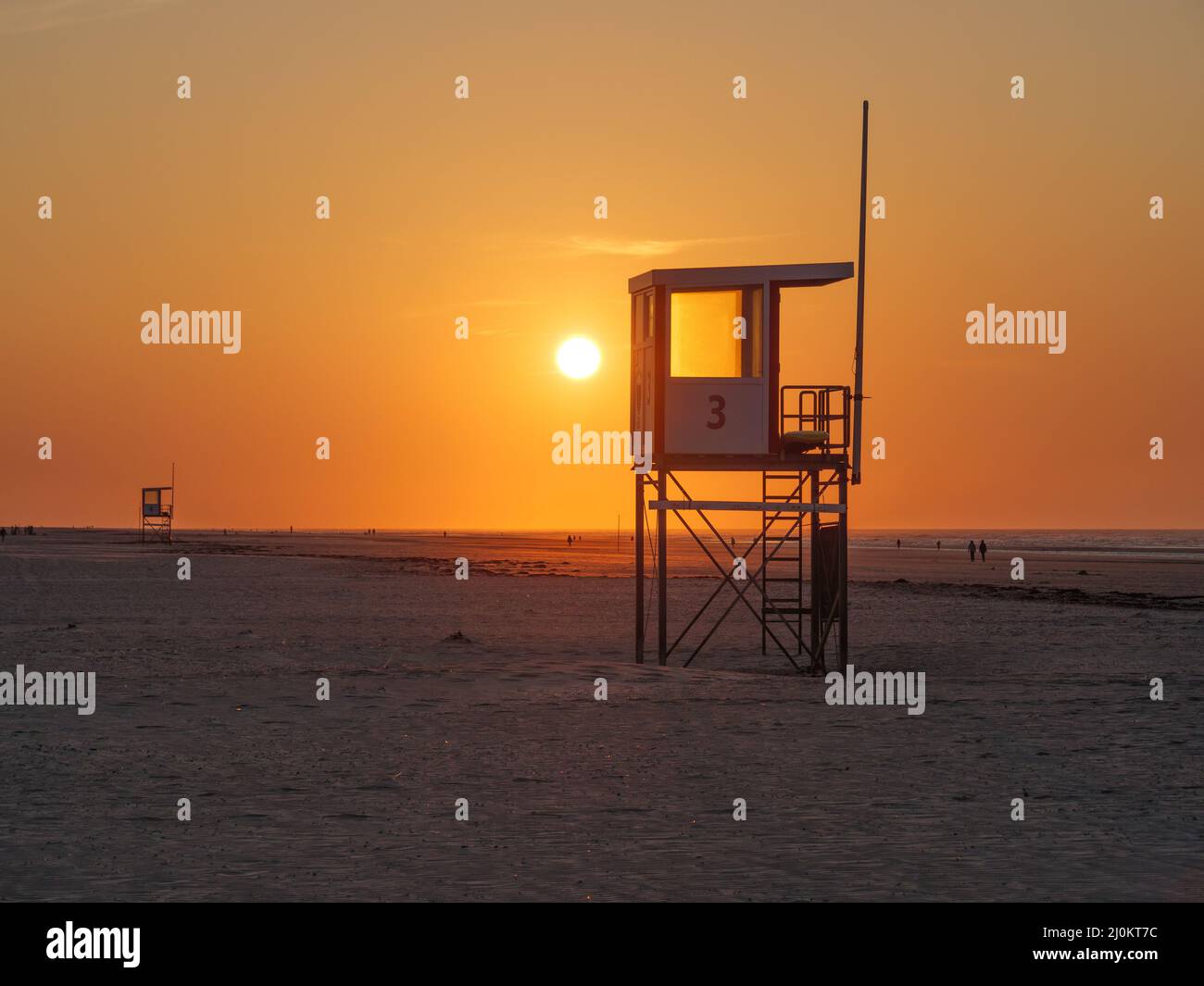 Sundown at juist Stock Photo