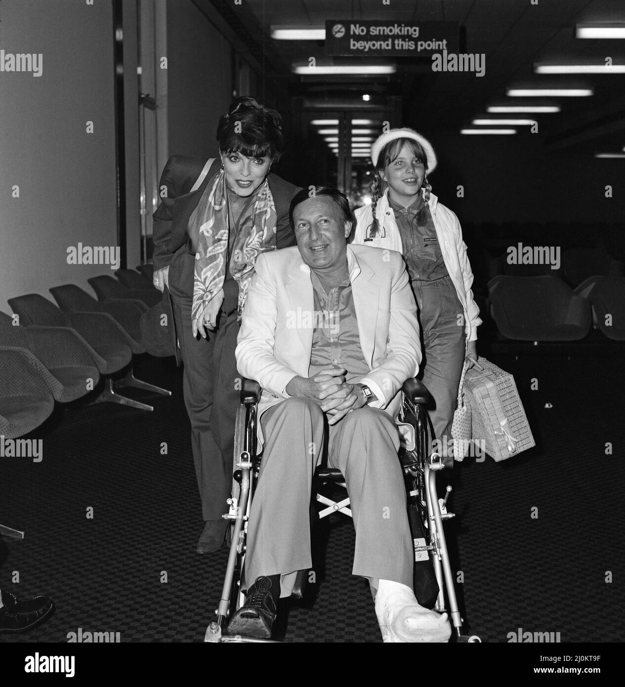 Joan collins actress daughter katyana Black and White Stock Photos