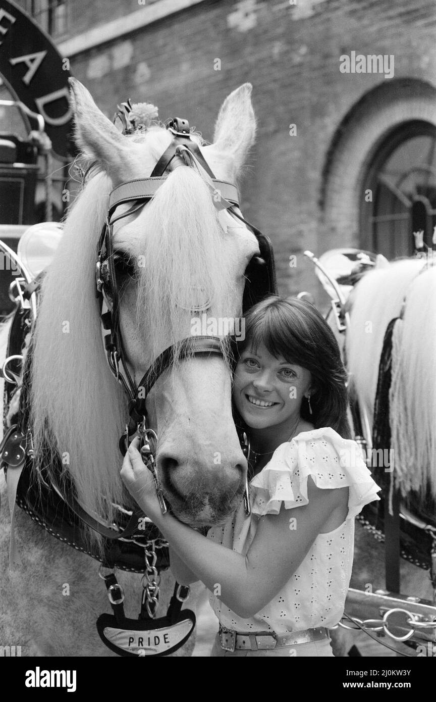 Isla St Clair, actress, singer and game show host, BBC Autumn Schedule Photo-call, London, 13th July 1981. Stock Photo