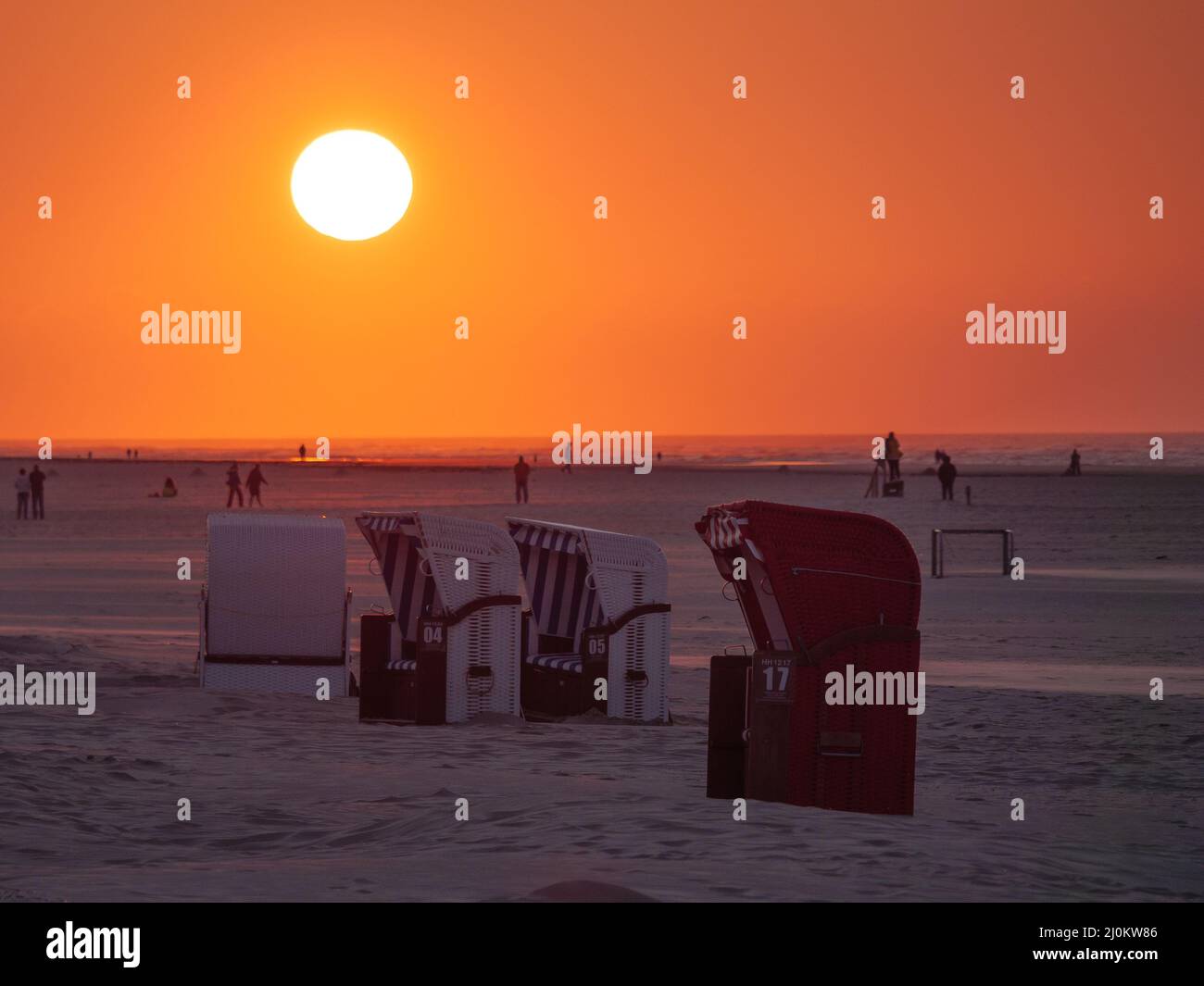 Sundown at juist Stock Photo