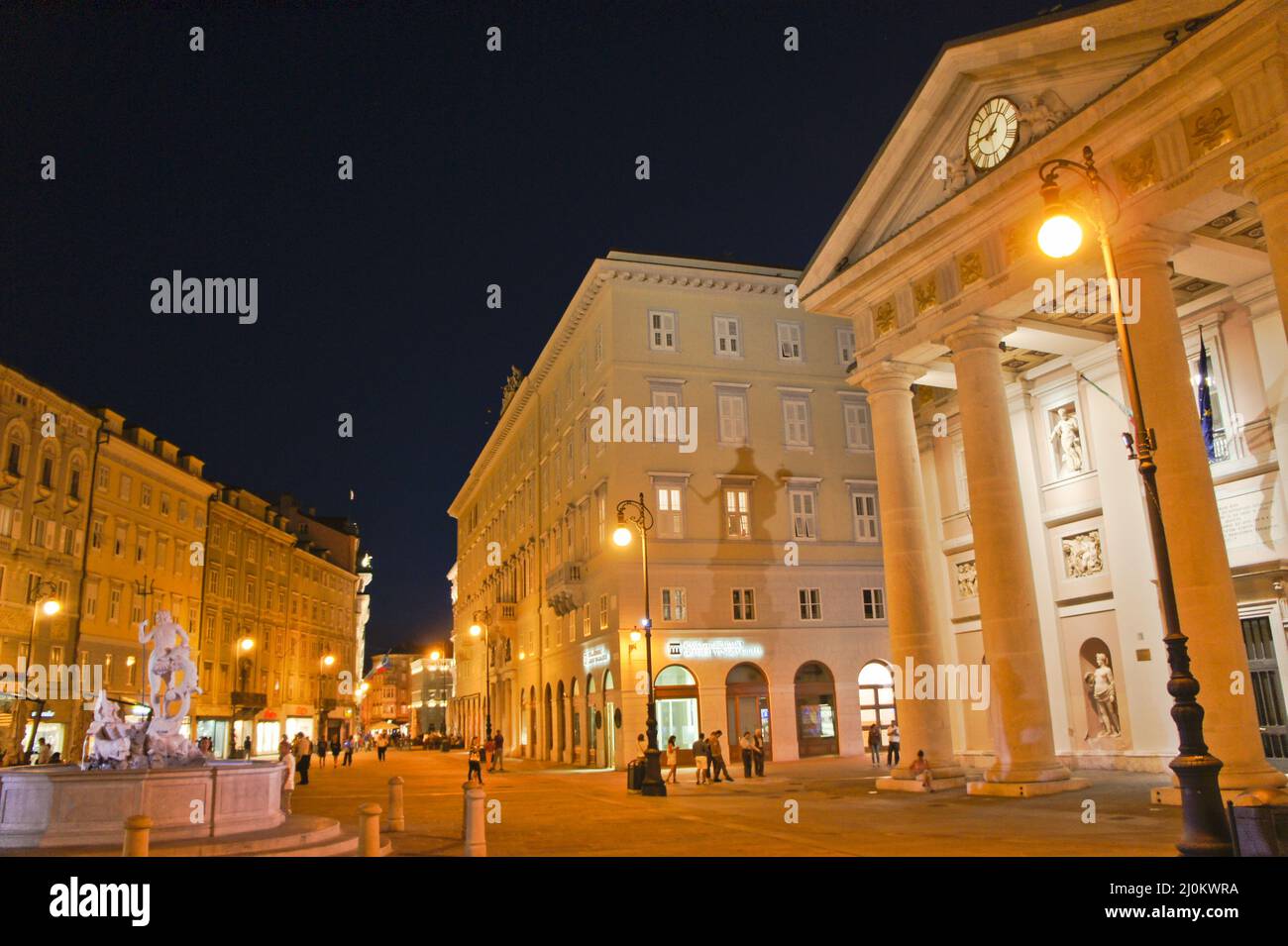 Trieste Night Trieste, Old city street view by night, Italy, Europe Stock Photo - Alamy