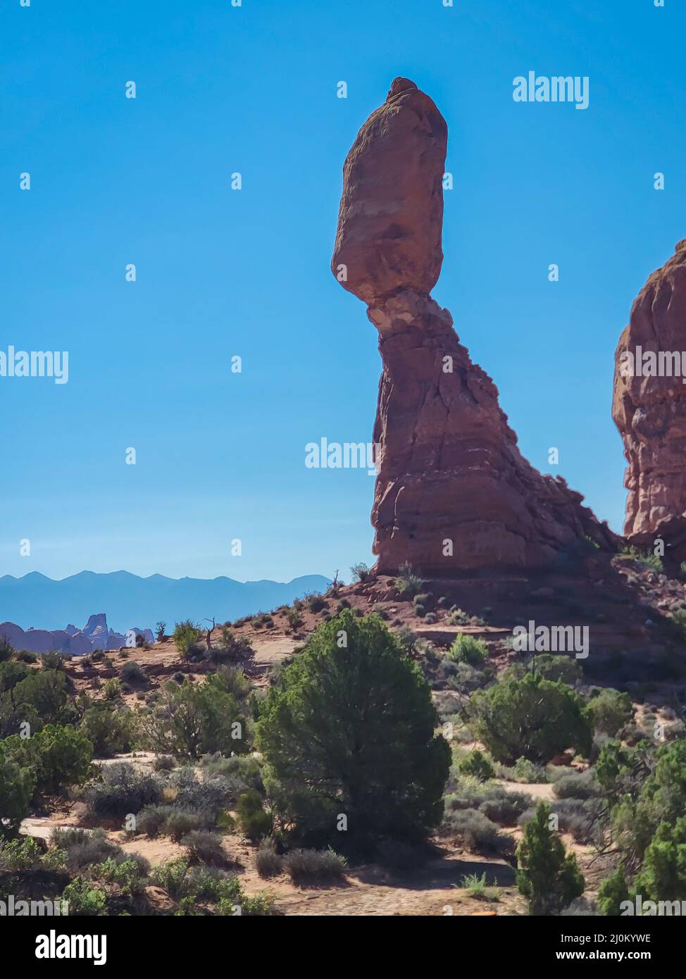 Arches National Park Arches Balanced Rock Stock Photo