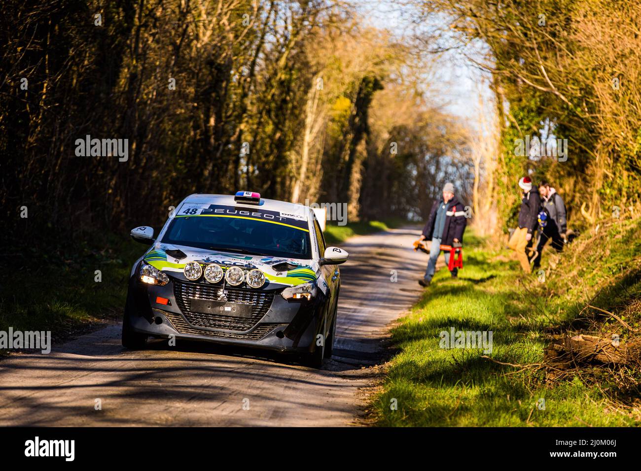 48 ROCH Hugo, BARRAL Florian, Peugeot 208, action during the Rallye du ...