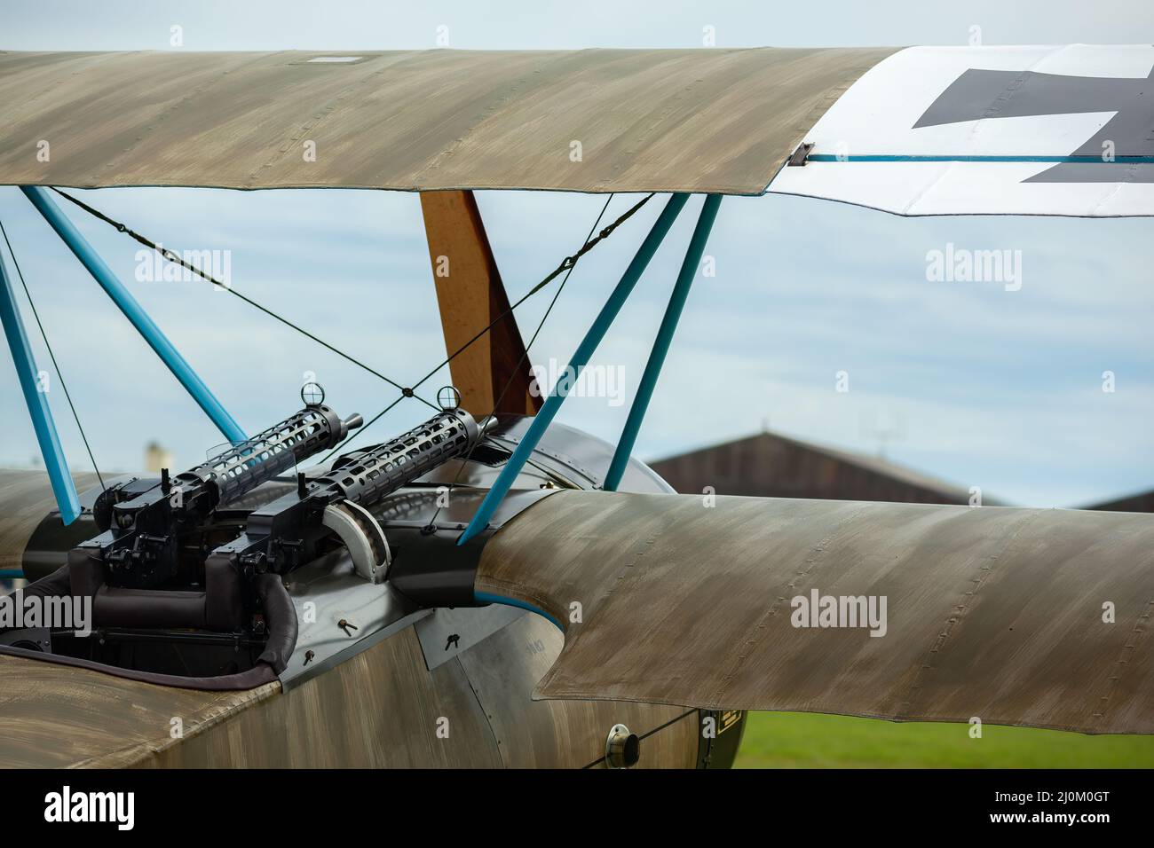 Fokker DR1 twin machine guns Stock Photo