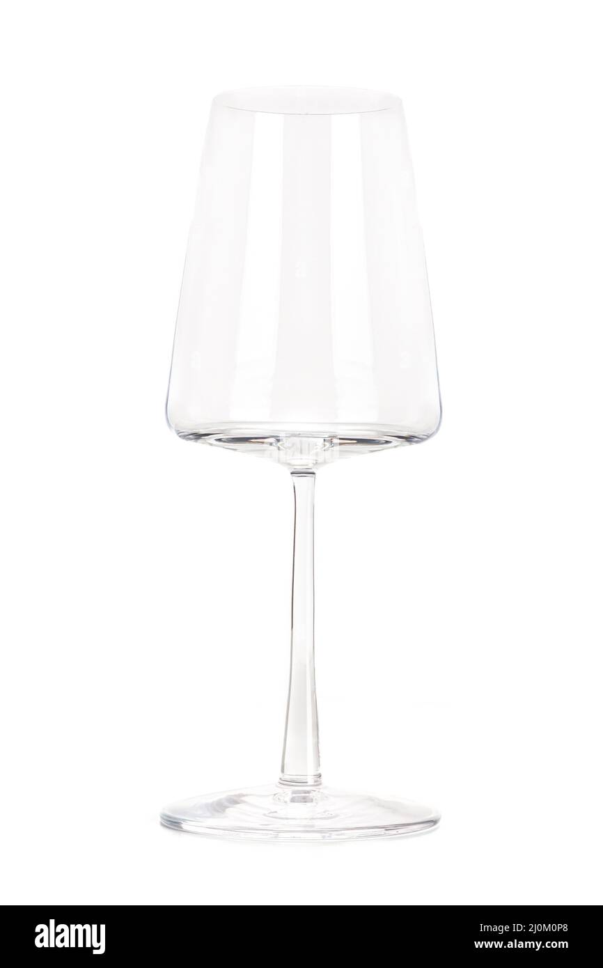 Empty wine power glass, isolated on white Stock Photo