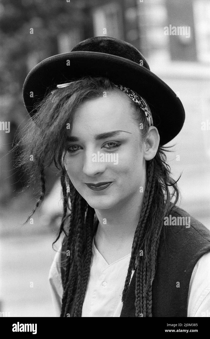 Pop star Boy George of Culture Club group. Pictured after the group ...