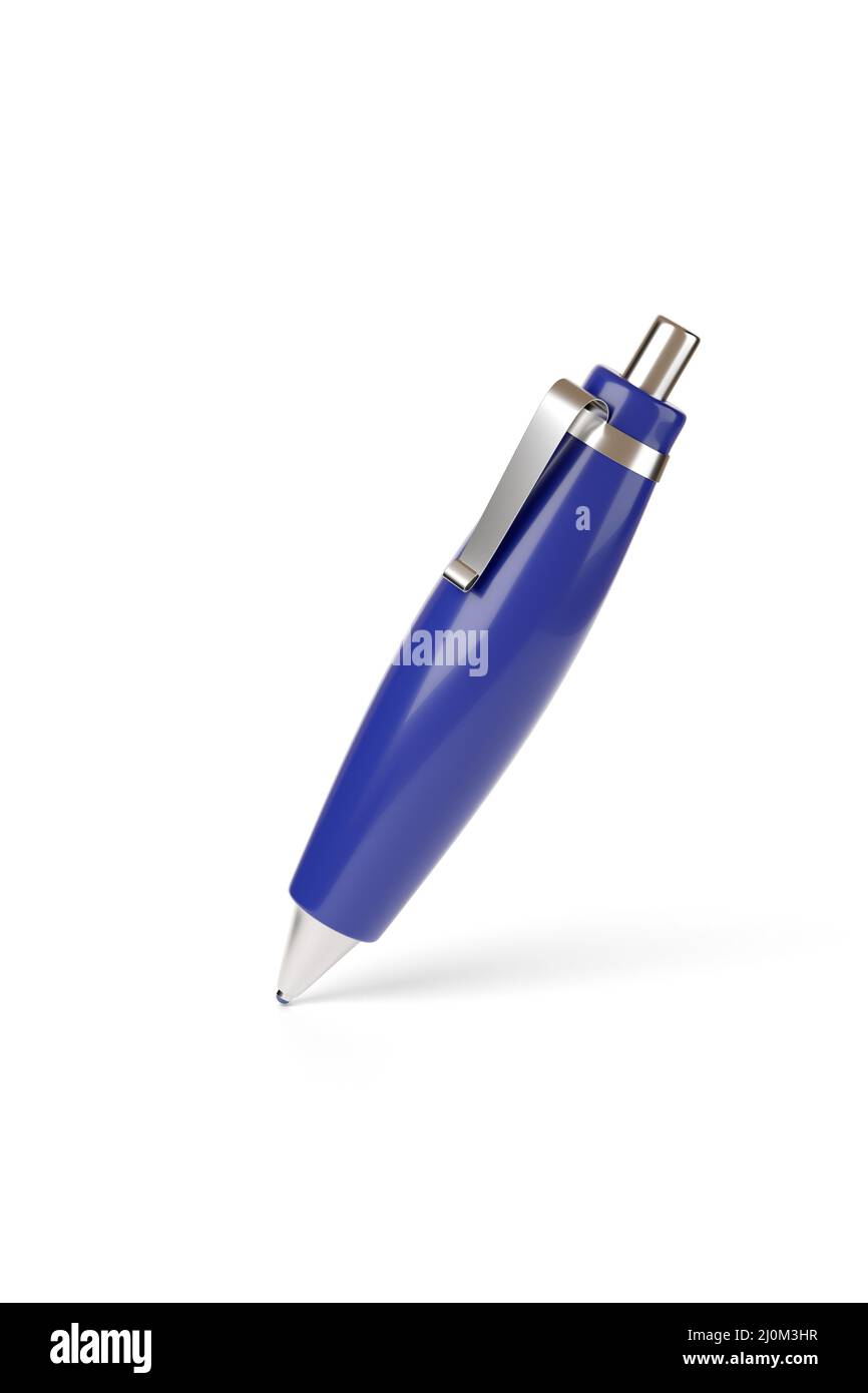 Pen isolated on white background. Cartoon style. 3d illustration Stock ...