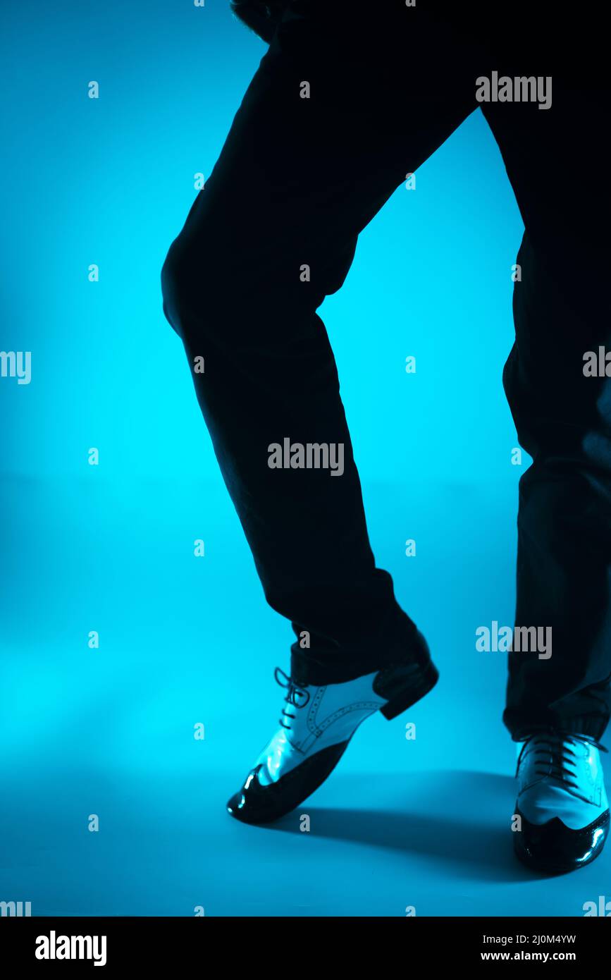 Man dancer dancing shoes Stock Photo