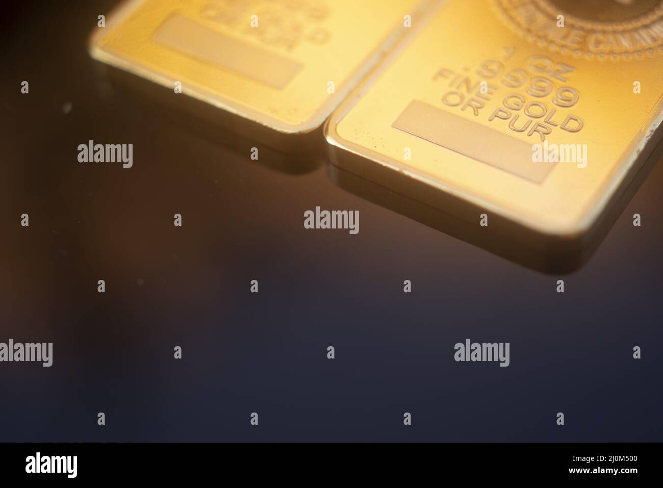 Gold bullion ingot bar Stock Photo Alamy