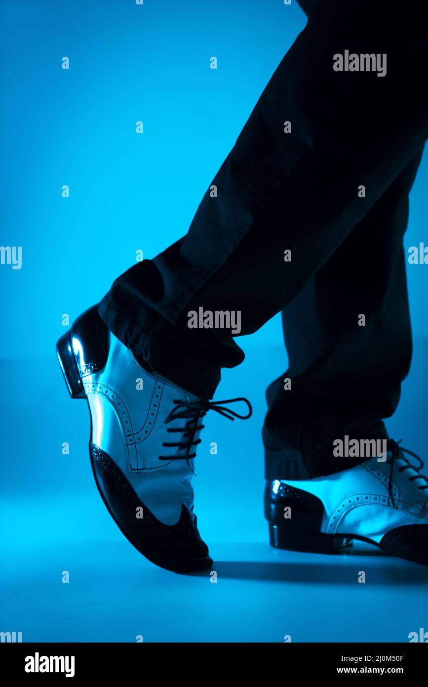 Man dancer dancing shoes Stock Photo