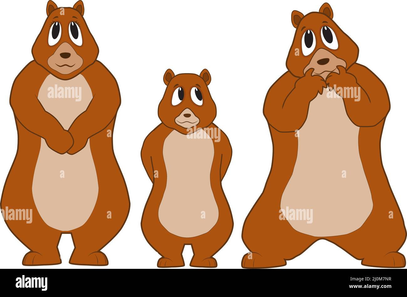 Cartoon of a bear family and a silly papa bear Stock Photo - Alamy