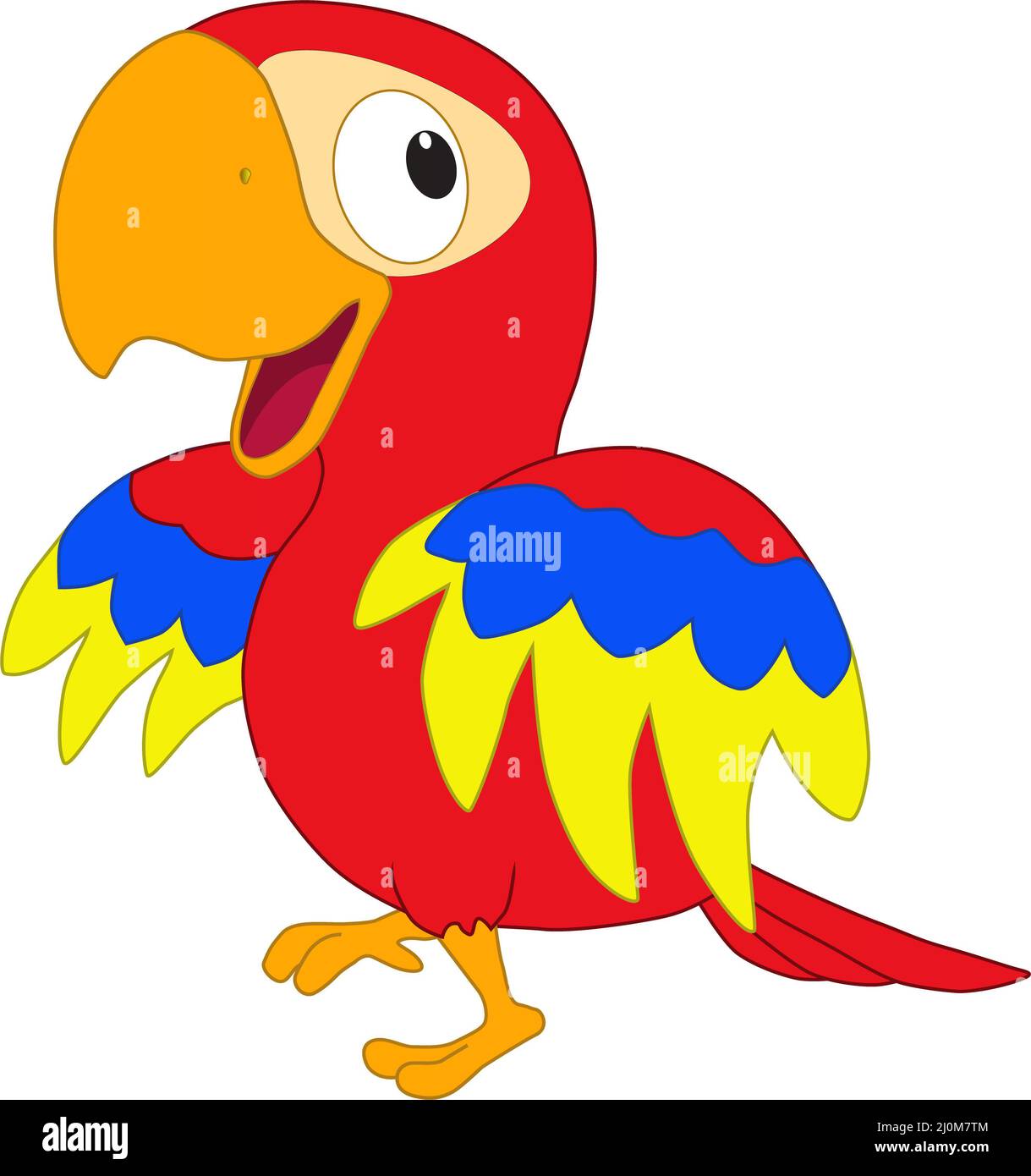 Cartoon of a parrot Stock Photo - Alamy