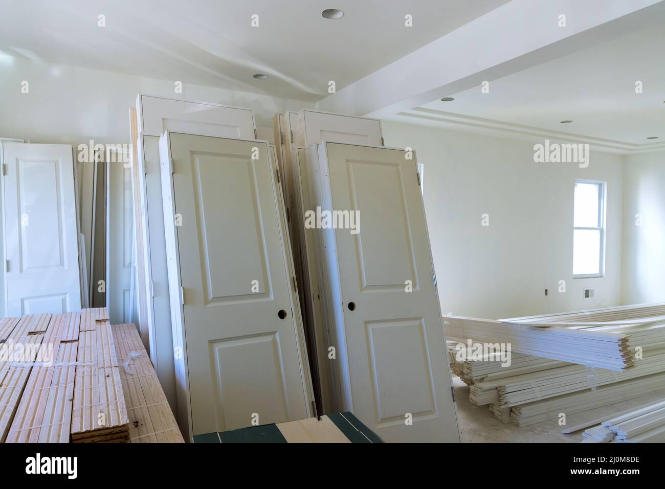 Process for under construction, remodeling, renovation, extension, reconstruction. Stock Photo