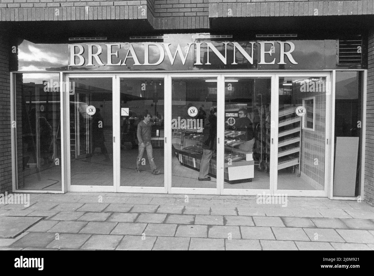 Breadwinner bakery at Hill Street Centre, Middlesbrough, 11th November 1981. Stock Photo