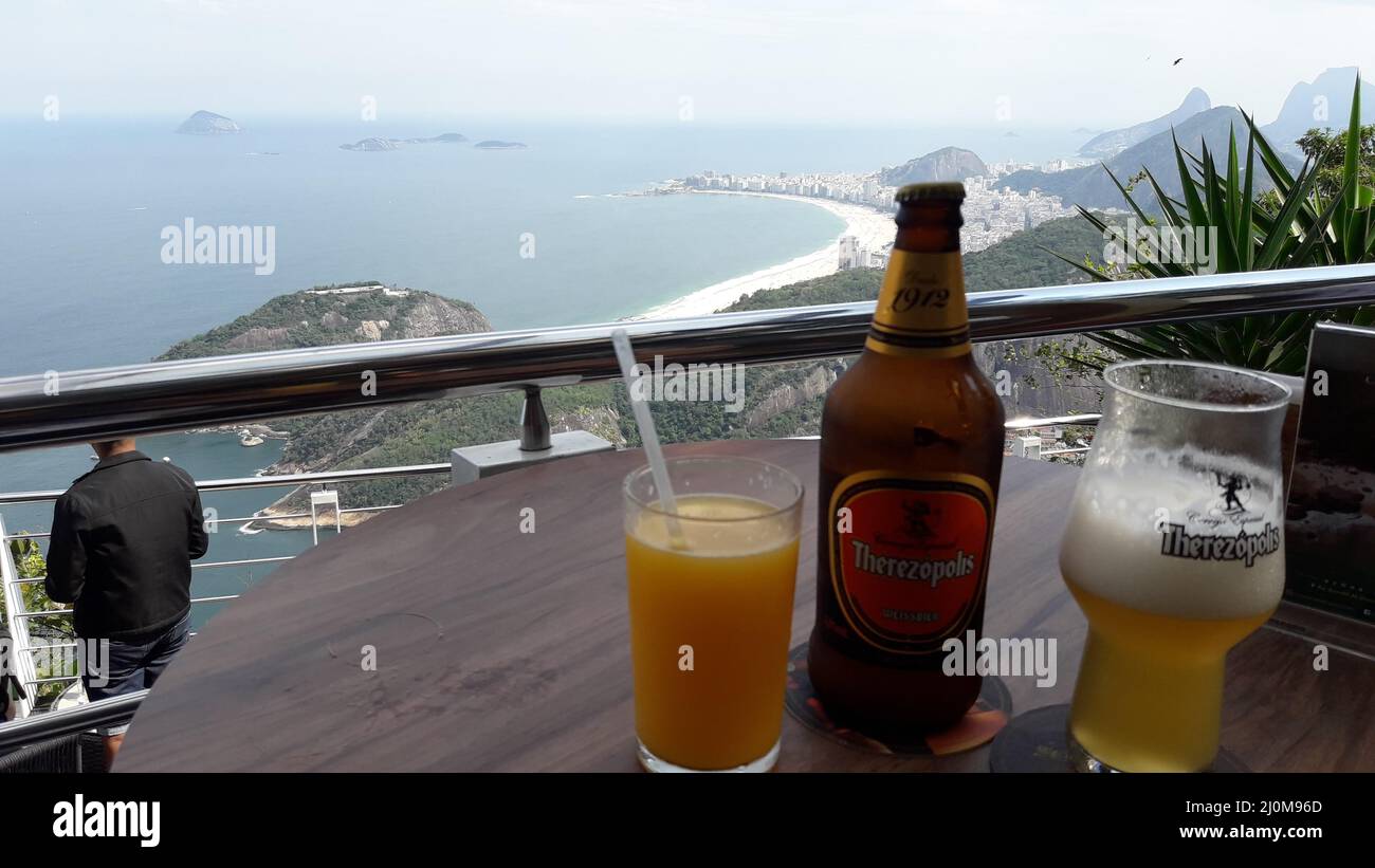 View over Copacabana, Rio de Janeiro, Brazil Stock Photo