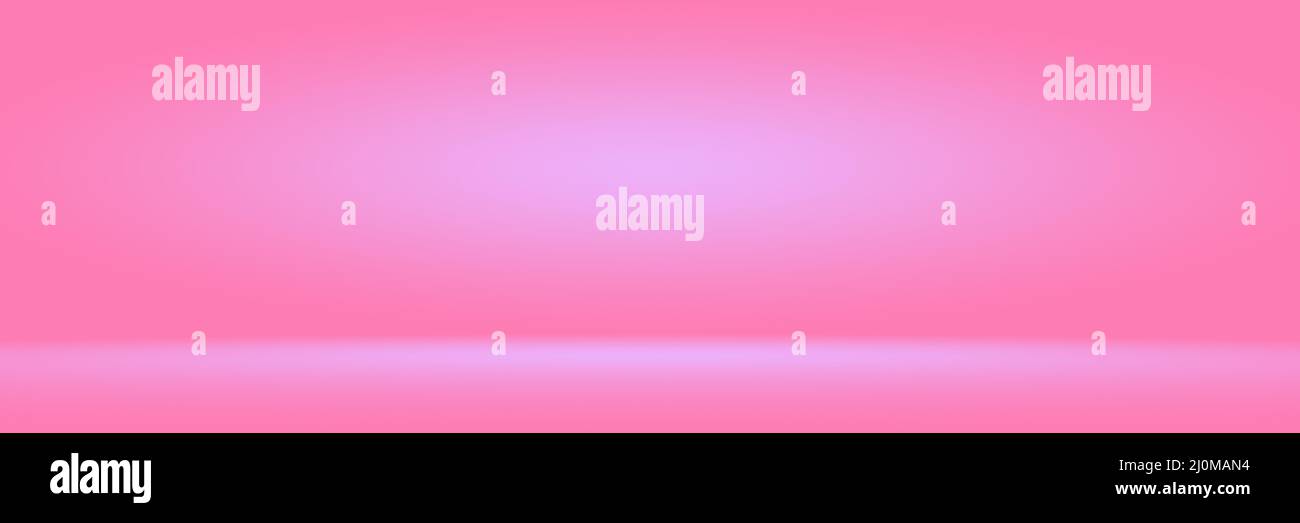 Abstact photographic Pink Gradient studio backdrop Background. Stock Photo