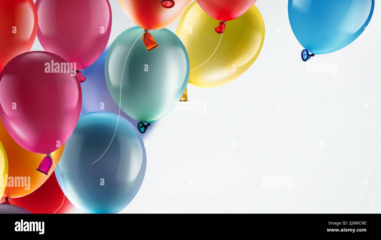 Festive Background with Balloons Stock Photo