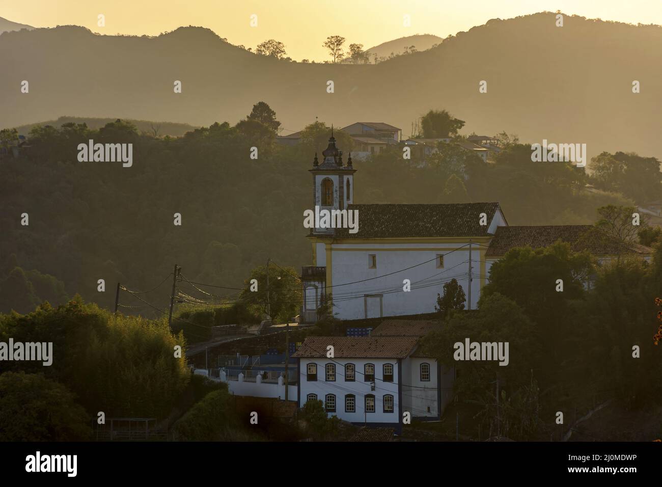 Sunset in the historic city of Ouro Preto Stock Photo