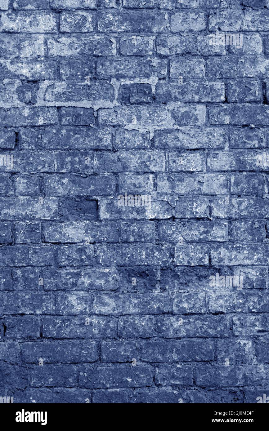 Blue brick building wall. Interior of a modern loft. Stock Photo