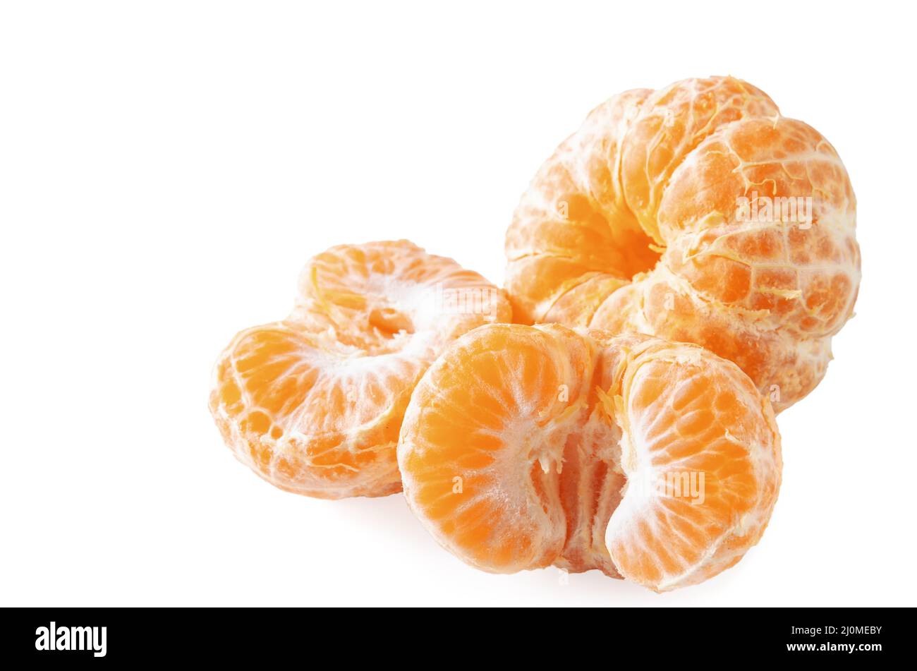 Mandarin fruits on a white background Stock Photo